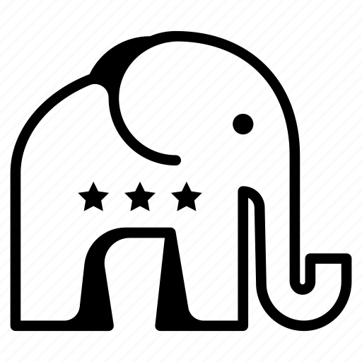 Animal, elephant, mammal, party, republican, usa icon - Download on Iconfinder