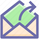 email, envelope, forward, letter, mail, message