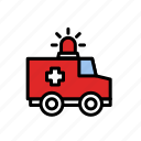 aid, emergency, first, help, hospital, lineicons, truck