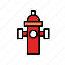 care, emergency, fighter, fire, hydrant, lineicons, water