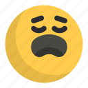 emoji, sigh, complain, tired, weary, exhauted