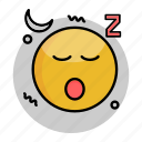 emoji, emoticon, face, sleepy, smiley