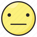 emoji, emoticon, emotion, expression, face, reactionless