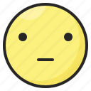 emoji, emoticon, emotion, expression, face, reactionless