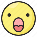 emoji, emoticon, emotion, expression, face, suprised