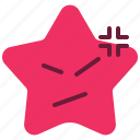 emoji, expression, star, emoticon, face, angry