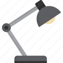 desk, lamp, light