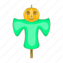 autumn, cartoon, halloween, pumpkin, scarecrow, straw