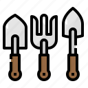 equipment, farming, garden, shovel, tools