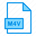 document, extension, file, format, m4v