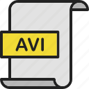 avi, document, extension, file, format, page, video