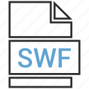 document, extension, file, swf