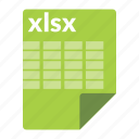 excel, file, format, spreadsheet, xlsx