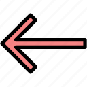 arrow, left, direction