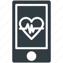 health app, heart line, medical app, mobile, pulsation