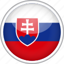 circle, country, flag, national, slovakia