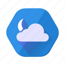 cloud, moon, clouds, cloudy, forecast, night, weather