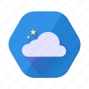 cloud, star, forecast, weather