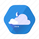 cloudy, moon, rain, clouds, forecast, weather, temperature