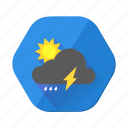 lightining, rain, sunny, cloud, day, forecast, weather