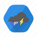 cloudy, lightning, rain, shower, clouds, forecast, weather