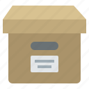 archive, box, documents, files, package, products, storage