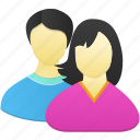 couple, man, woman, person, user, avatar, profile