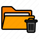 trash, delete, remove, bin, garbage, document, folder