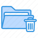 trash, delete, remove, bin, garbage, document, folder