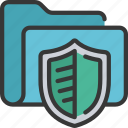 protected, folder, files, documents, shield, protection