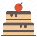 bakery, birthday, cake, cherry, chocolate