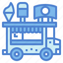 cream, delivery, food, ice, truck