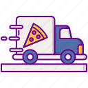 delivery, food, pizza, truck