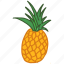 food, fresh, fruit, healthy, pineapple, eat, tropical 