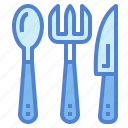 cutlery, fork, knife, spoon