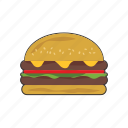 burger, cheeseburger