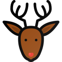 animal, christmas, deer, rudolf