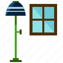 lamp, window, furnishings, furniture, interior