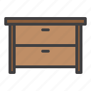 interior, drawer, table, furniture