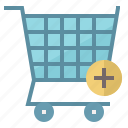 add, cart, item, plus, shopping