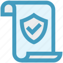 document, file, page, paper, protection, secured, shield