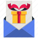 gift, card, envelope, letter, present