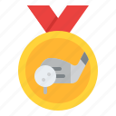 medal, golf, club, sport, competition, game