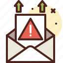 email, message, sending, warning