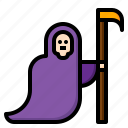 death, ghost, halloween, reaper, scythe