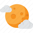 cloud, moon, night, sky, yellow, halloween