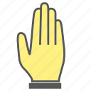 finger, five, gesture, hand