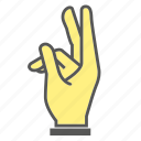 finger, gesture, hand, index finger, two