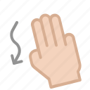 device, fingers, gesture, line icon, tap, touch, ux