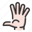 count, five, gesture, hand 